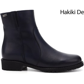 Resim GÖNDERİ(R) Kadın / Kız Lacivert Antik Fermuarlı Kauçuk Taban Hakiki Deri Bot 