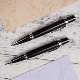 Resim Huashi Lai markalı benzersiz tasarımlı mini kısa metal tükenmez kalem iş hediye kalemi Siyah Mürekkep ve Mavi Mürekkep Renk Seçenekleriyle 