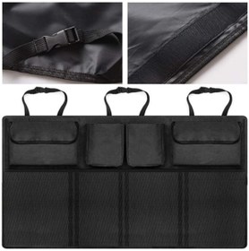 Resim baffhome Araç Içi Bagaj Eşya Düzenleyici Oto Bagaj Fileli Organizer 8 Cepli 