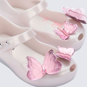 Resim Mini Melissa Ultragirl Fly Kelebek Aplikeli Beyaz Kız Bebek & Çocuk Babeti | 22-30 Numara | Melflex® Vegan | İkonik Kokulu - 24 