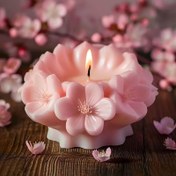 Resim 1 adet Sakura Çiçeği Silikon Mum Kalıbı - DIY Aromaterapi El Sanatları, Ev Dekoru, Mum Yapımı ve Alçı Dökümü için 3D Çiçek Tasarımı, Pembe Çiçek Deseni, Esnek El Sanatları Aracı, Mum Yapımı Malzemeleri, Dekoratif Mum Ürün, Detaylı Petal Tasarımı 