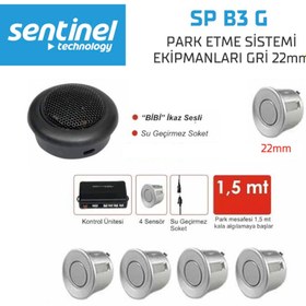 Resim BTM OTOMOTİV Sentinel Ses Ikazlı Araç Park Sensörü Araç Park Asistanı Gri 