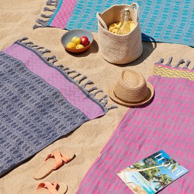 Resim Pembe Antrasit 'Adinkra' Peştemal 