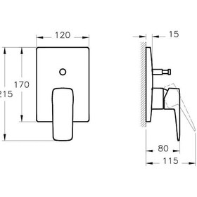 Resim Artema Root Square Ankastre Banyo Bataryası Altın A4275223 Altın 
