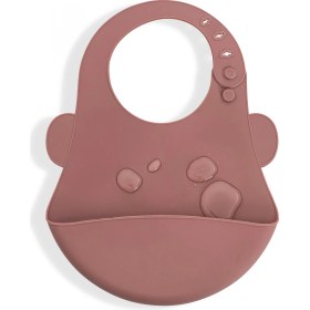 Resim Babyjem Oval Hazneli Silikon Mama Önlüğü Mocha 