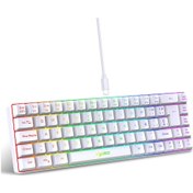 Resim Geeksen "hxsj V200 68 Tuşlu Rgb Aydınlatmalı Mini Oyun Klavyesi - Taşınabilir, Mekanik Hissi, Usb Bağlantılı" 