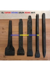 Resim Bcn Çelik Taş Kırma Keskisi Taş Kırma Murç Keski Dişli Seti 5pcs 