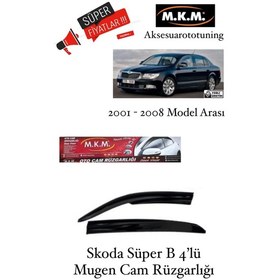 Resim Skoda Süper B 2001-2008 Model 4'Lü Mugen Cam Rüzgarlığı 