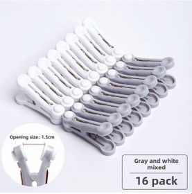 Resim Ranyeek Ev İçin Rüzgarlı Hava Dayanıklı Yumuşak Jeli Plastik Çamaşır/çorap Sabitleyici Çok Amaçlı Kurutma Klipsi Beyaz+gri Diğer 