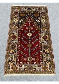 Resim El Dokuma Sıfır Yahyalı Halısı Seccade 84x146 Kök Boya Namazlık 