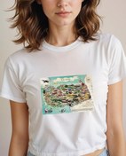 Resim Meze Haritası Crop Tişört 