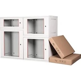 Resim 4u 19" Security Box Duvar Tipi Kabinet, Demonte, 542MM Genişlik, 400MM Derinlik, Açık Gri Renk 