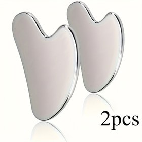 Resim Premium Paslanmaz Çelik Yüz Masaj Aleti - Lenfatik Drenaj, Yüz Gerginliğini Giderme, Boyun ve Kaslar için Dayanıklı Metal Vücut Kazıyıcısı (Kokusuz, Şarj & Elektrik Gereksiz) Noël Hediyesi İçin 