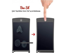 Resim Writing Tablet LCD 8.5 Inç Dijital Kalemli Çizim Yazı Tahtası Grafik Not Yazma Eğitim Tableti- 