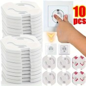 Resim 10 adet Elektrik Şoku Önleyici Avrupa Standart Priz Kılıfları - Dayanıklı Plastik Güvenlik Kılıfları, Elektrik Prizleri için Beyaz ve Kırmızı Detaylar, Ev ve Ofis Kullanımı için Uygun, Elektrik Şoku Tehlikelerini Önler, Elektrik Priz Kılıfları, Ofis Güvenliği, Şık Tasarım, Güvenli Uyumluluk Tasarımı, Priz Kapağı, Çoklu Taplı Fiş Kilidi, Işık Priz Fiş Kapağı, Elektrik Fiş Toz Kapağı, Dolap 