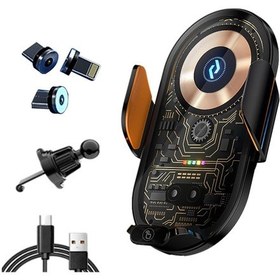 Resim Araba İçin Manyetik Elektrikli Telefon Tutacağı Kablosuz Şarj 