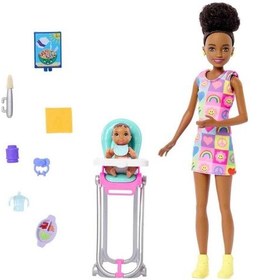 Resim Mattel Barbie Bebek Bakıcısı Bebeği Ve Aksesuarları Oyun Seti Seri: Fhy97 Item : Htk34 