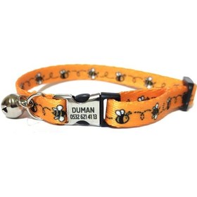 Resim Metal kilitli isimli kedi tasması, kedi isimlik, kedi künyesi 