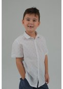 Resim Beyaz Renk Erkek Çocuk Kısa Kollu Gömlek-264 Beyaz 