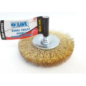 Resim Datatek Hawk HA10131 Pimli Sarı Tel Daire Fırça 60X8 mm 