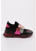 Resim Dgn 240 Kadin Çiçek Detayli Sneakers 240-2026-R0507 Fuşya 