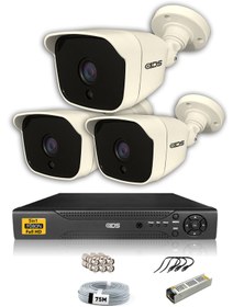 Resim IDS DS-2025HD-SET3-NOHDD 3 Kameralı 1080P Full HD 5 MP Sony Lensli Kamera Seti - 2025 
