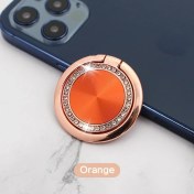 Resim GongtuShop Turuncu Tarzı Lüks 360 Derece Dönebilen Telefon Tutucu Parmak Yüzük Akıllı Telefon Mıknatıs Metal Dönebilen Soket Manyetik Akıllı Telefon Standı (Yurt Dışından) 