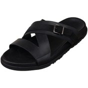 Resim 45-46-47-48-49-50 Numara Paşa107 Siyah Dana Derisi Erkek Sandalet Terlik Dana Derisi Rahat Kalıp Şık Tasarım Yeni Sezon Siyah 