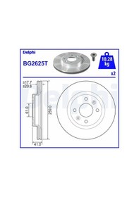 Resim Renault Symbol 3 Fren Diski On 2013-2016 Delphı Bg2625t 2adettir 