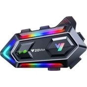 Resim Comse Y20 Max Motorsiklet Intercom Su Geçirmez Kask Intercom Rgb Bluetooth 5.3 2 Kişilik 