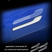 Resim 4 adet Premium TPU Kapı Kolu Koruyucu Film Tesla Model 3/Y için - Kolay Kurulum, Şık Ters Tasarım, Sağ Taraf Araba Stil Aksesuarı, Dayanıklı Boya Koruma 