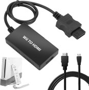 Resim SPORWAY Adaptör, Wii HDMI adaptörü 1080P/720P 3,5 mm stereo ses soketi destekli, Wii HDMI adaptörü, akıllı TV televizyon projektörü için 