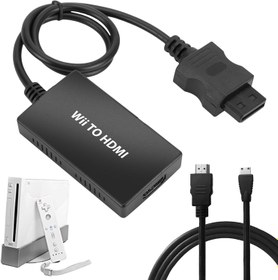 Resim SPORWAY Adaptör, Wii HDMI adaptörü 1080P/720P 3,5 mm stereo ses soketi destekli, Wii HDMI adaptörü, akıllı TV televizyon projektörü için 