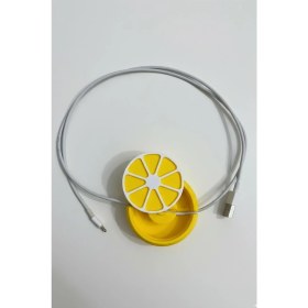 Resim Printhane 3D Limon Desenli Taşınabilir Kablo Sarıcı | Kablo Düzenleyici & Organizer 