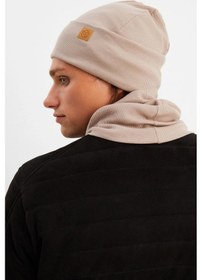 Resim Erkek Balıkçı Style %100 Pamuklu Kaşkorse, Terletmez, Ultra Hafif, Yumuşak Bere Boyunluk Takım - Standart / Sütlü Kahve Sütlü Kahve 