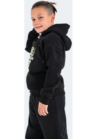 Resim Slazenger DO IN Çocuk Kapüşonlu Siyah Sweatshirt 