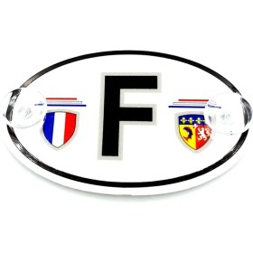Resim BS.Elektronik Etiketçilere Özel Oval Fransa (F) Cam Süsü Pleksi Vantuzlu Arma (552068224) 