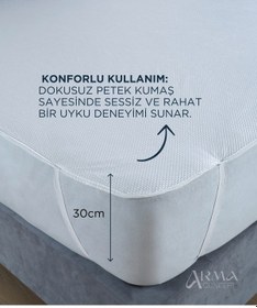 Resim Tek Kişilik Sızdırmaz Yatak Koruyucu Alez Pratik Lastikli 