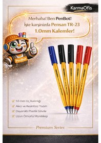 Resim Tr-23 1.0 Mm Kırmızı 24'lü Tükenmez Kalem Kırmızı24 
