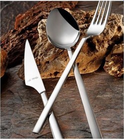 Resim Aryıldız Vogue 84 Parça Çatal Bıçak Kaşık Takımı Gümüş 