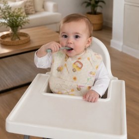 Resim Mammam Always By Your Side Sevimli Arılar Bebek Mama Önlüğü (6-24 Ay) 