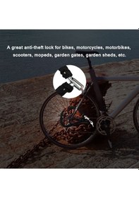 Resim Lemestar Alloy Çelik Motosiklet Bisiklet Kilitleri, Anti-kırılmaz, Su Geçirmez, 80cm Zincir Kilit, 2 Anahtar, Motor, Elektrikli Araçlar İçin 
