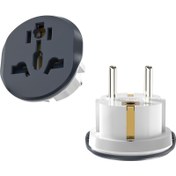 Resim 1 Adet / 2 Adet Evrensel Priz Adaptörü, Çin & Almanya Elektrik Prizi için EU Fiş Dönüştürücü 