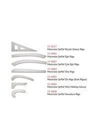 Resim Şeffaf Plastik Riga Cetvel Takım (7 Parça) 