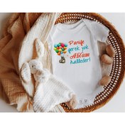 Resim Niles Baby design for baby Nilesbabyshop Paniğe Gerek Yok Ablam Halleder Yazılı Kısa Kol Zıbın 