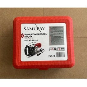 Resim Samuray 12volt Mini Kompresör Güçlü Araç Kompresörü 100psi 