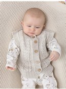 Resim Rusknıt Örgü Bebek Yeleği/kolsuz 466756185 Bej 