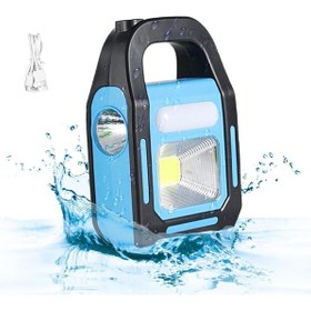 Resim Güneş Enerjili Kamp Lambası Su Geçirmez Acil El Feneri Led Işık 