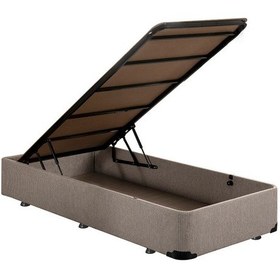 Resim Nironyatak Luna Baza Ve Başlık Seti - 100 x 200 CM Cm Tek Kişilik Kumaş Baza Seti 