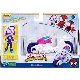 Resim Spider And His Amazing Friends Motorsiklet Ve Figür F6777-f7461 Ghost Spıder 